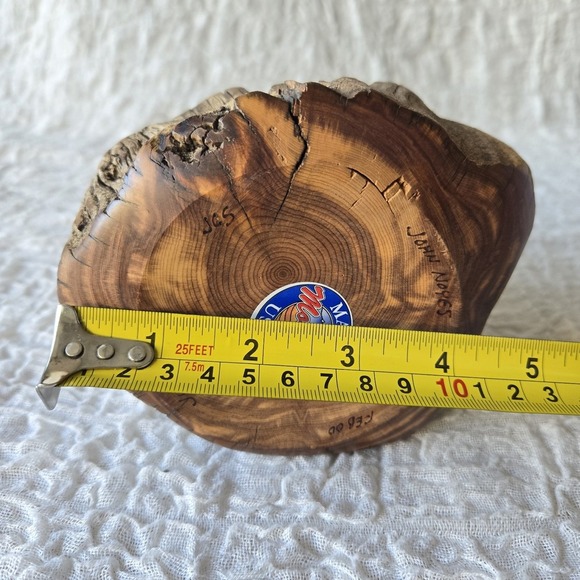 Made In Montana USA Clear Glass Oil Lamp With Juniper Wood Base 9" Tall - Picture 7 of 10